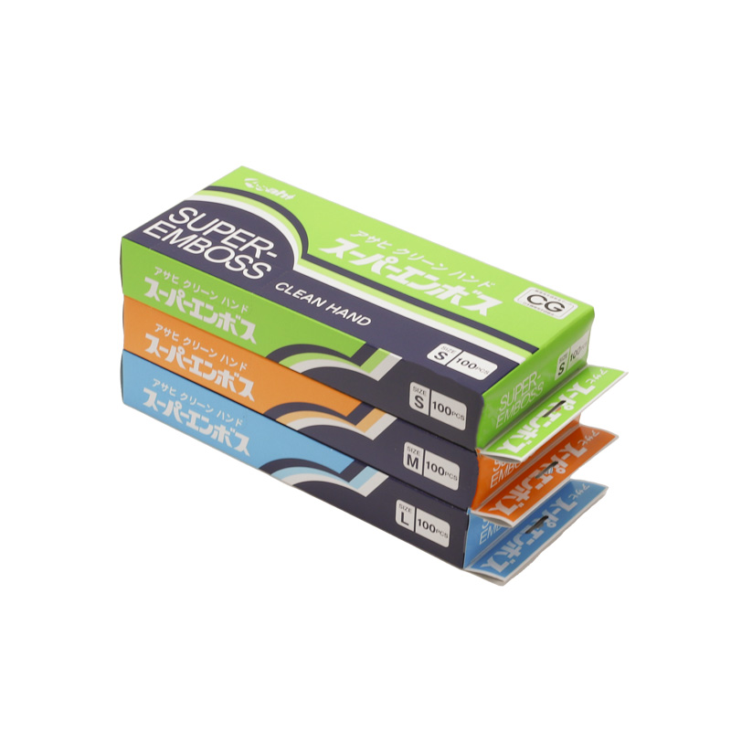 Disposable food-handling gloves / Super Emboss  (Boxed) S, M, L / Natural